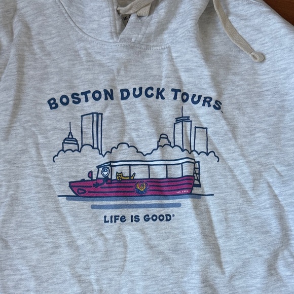 Life Is Good Light Gray Boston Duck Tours Hoodie - Picture 2 of 4